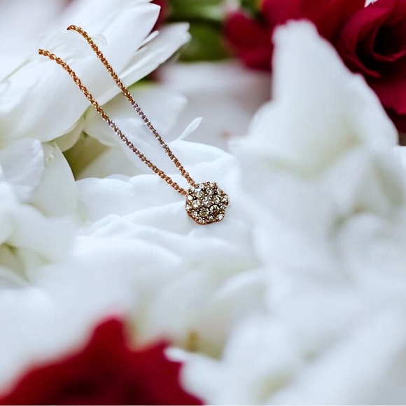 🌺LeVian 14K Rose Gold Diamond Necklace - Picture 12 of 15